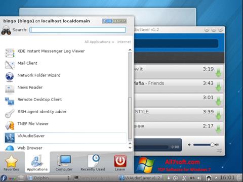 स्क्रीनशॉट VkAudioSaver Windows 7