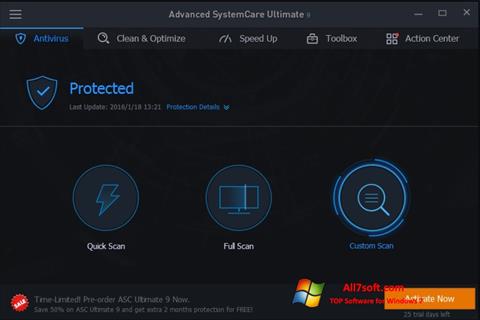 स्क्रीनशॉट Advanced SystemCare Windows 7