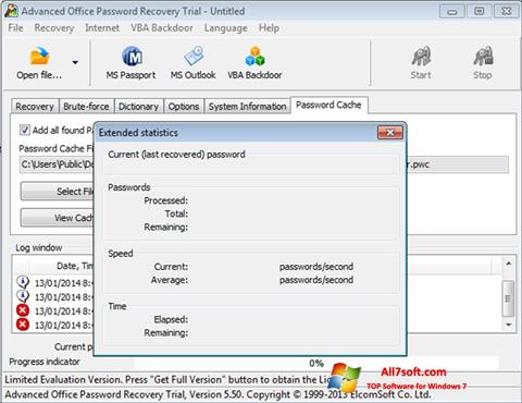 स्क्रीनशॉट Advanced Office Password Recovery Windows 7