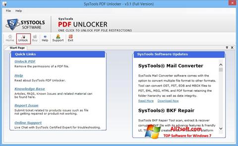 स्क्रीनशॉट PDF Unlocker Windows 7
