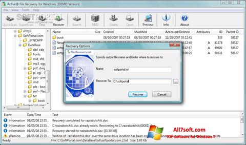 स्क्रीनशॉट Active File Recovery Windows 7