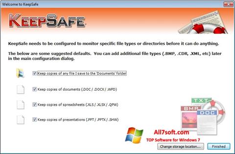 स्क्रीनशॉट KeepSafe Windows 7