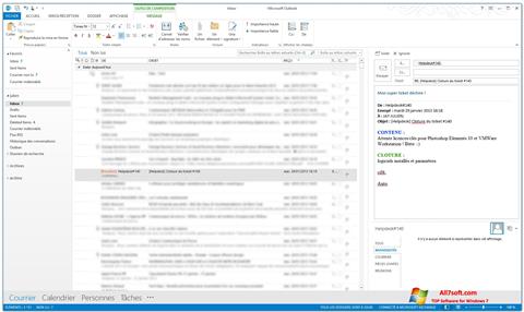 स्क्रीनशॉट Microsoft Outlook Windows 7