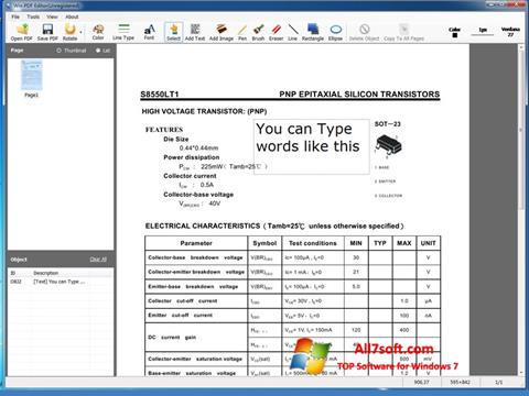 स्क्रीनशॉट PDF Editor Windows 7