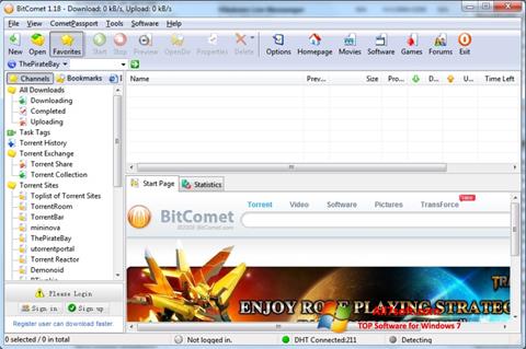 स्क्रीनशॉट BitComet Windows 7