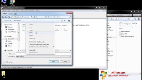 स्क्रीनशॉट HTML Help Workshop Windows 7