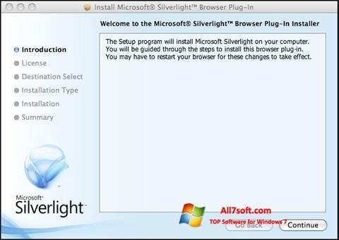 स्क्रीनशॉट Microsoft Silverlight Windows 7