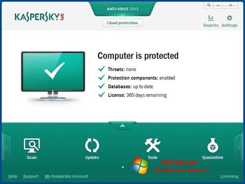 स्क्रीनशॉट Kaspersky AntiVirus Windows 7