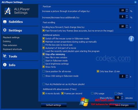 स्क्रीनशॉट ALLPlayer Windows 7