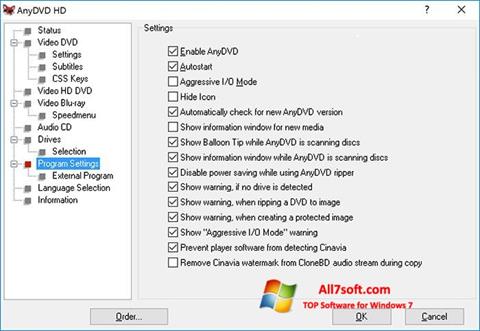 स्क्रीनशॉट AnyDVD Windows 7