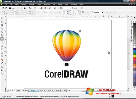 स्क्रीनशॉट CorelDRAW Windows 7