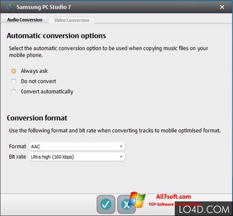 स्क्रीनशॉट Samsung PC Studio Windows 7