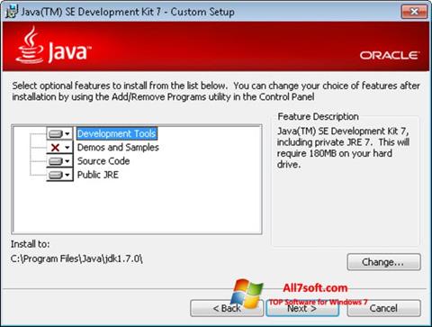 स्क्रीनशॉट Java Development Kit Windows 7