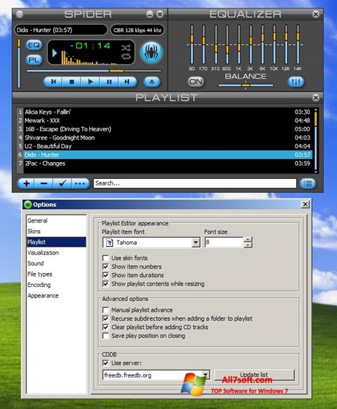 स्क्रीनशॉट Spider Player Windows 7