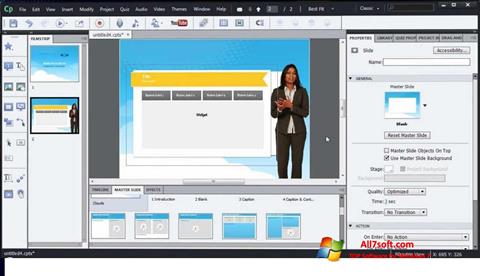 स्क्रीनशॉट Adobe Captivate Windows 7