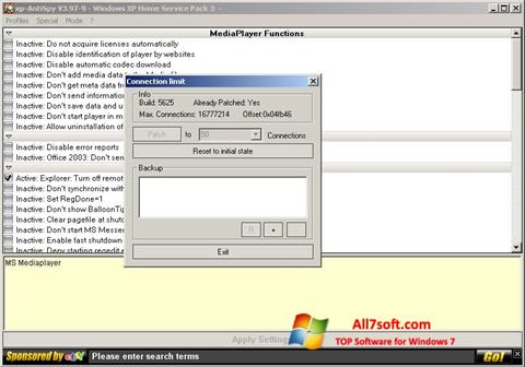 स्क्रीनशॉट XP-AntiSpy Windows 7