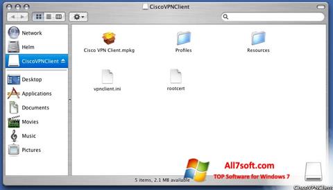 स्क्रीनशॉट Cisco VPN Client Windows 7