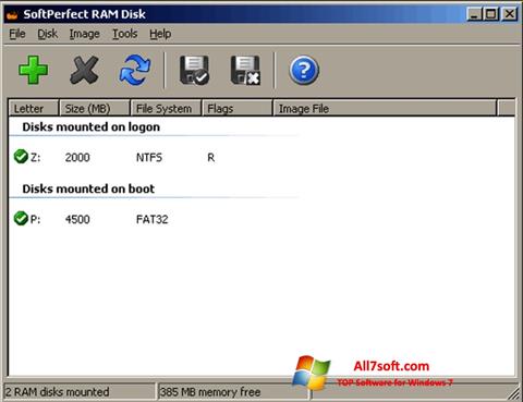 स्क्रीनशॉट SoftPerfect RAM Disk Windows 7