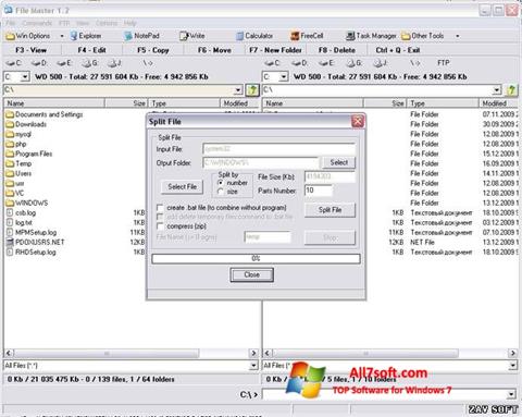 स्क्रीनशॉट File Master Windows 7