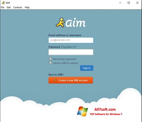 स्क्रीनशॉट AOL Instant Messenger Windows 7