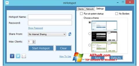 स्क्रीनशॉट mHotspot Windows 7