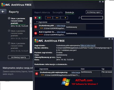 स्क्रीनशॉट AVG AntiVirus Free Windows 7