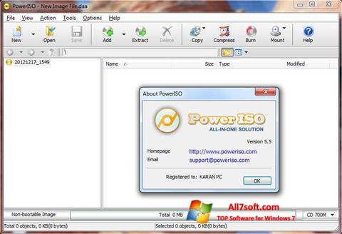 स्क्रीनशॉट PowerISO Windows 7
