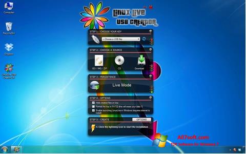 स्क्रीनशॉट LinuxLive USB Creator Windows 7