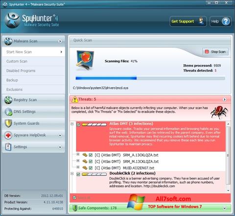 स्क्रीनशॉट SpyHunter Windows 7