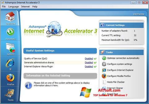 स्क्रीनशॉट Ashampoo Internet Accelerator Windows 7