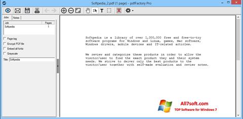 स्क्रीनशॉट pdfFactory Pro Windows 7