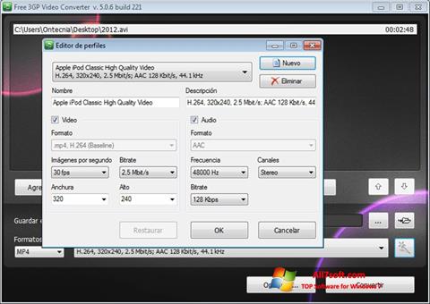 स्क्रीनशॉट Free MP4 Video Converter Windows 7