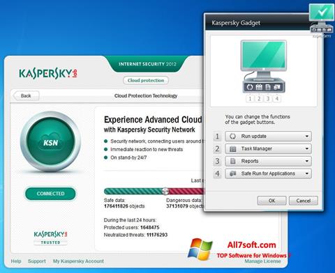 स्क्रीनशॉट Kaspersky Internet Security Windows 7
