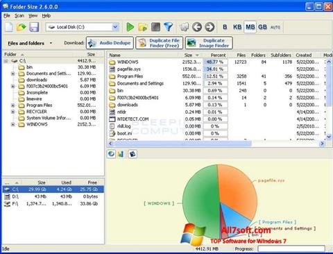 स्क्रीनशॉट Folder Size Windows 7