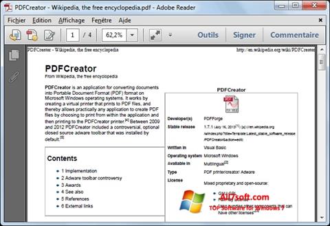 स्क्रीनशॉट PDFCreator Windows 7
