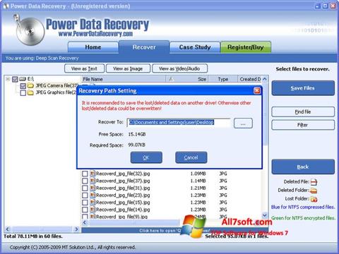 स्क्रीनशॉट Power Data Recovery Windows 7