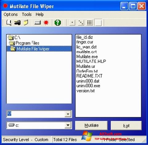 स्क्रीनशॉट Free File Wiper Windows 7
