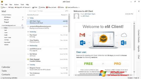 स्क्रीनशॉट eM Client Windows 7