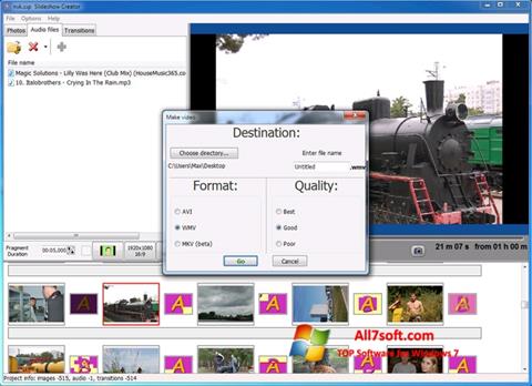 स्क्रीनशॉट Bolide Slideshow Creator Windows 7