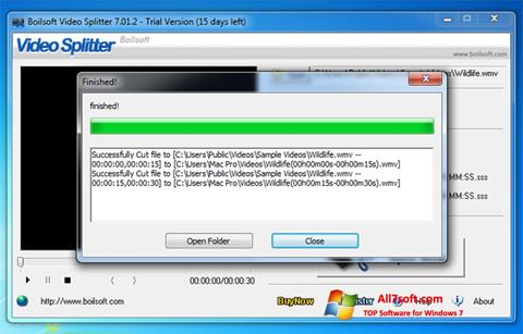स्क्रीनशॉट Boilsoft Video Splitter Windows 7