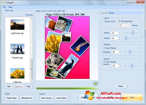 स्क्रीनशॉट CollageIt Windows 7