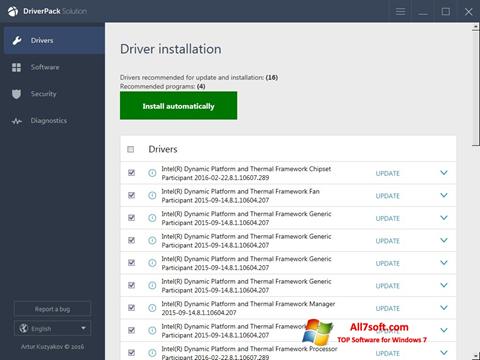 स्क्रीनशॉट DriverPack Solution Online Windows 7