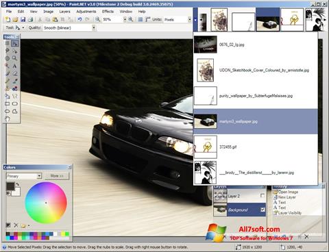 स्क्रीनशॉट Paint.NET Windows 7