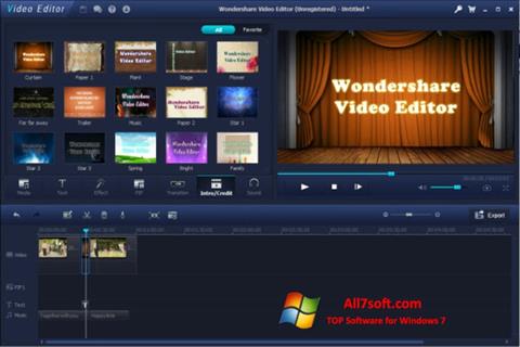 स्क्रीनशॉट Wondershare Video Editor Windows 7