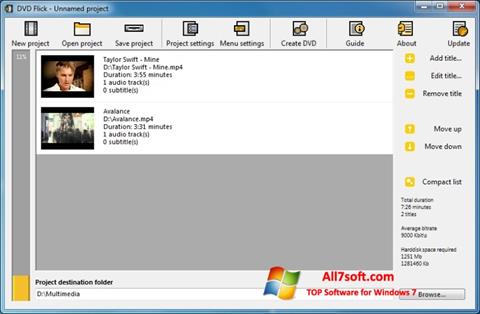 स्क्रीनशॉट DVD Flick Windows 7