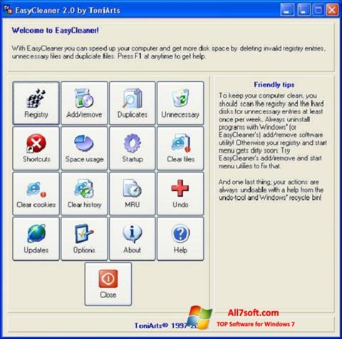 स्क्रीनशॉट EasyCleaner Windows 7