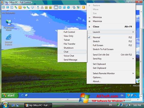 स्क्रीनशॉट Radmin Windows 7