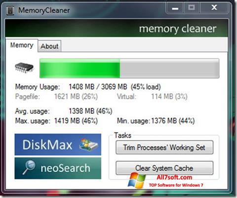 स्क्रीनशॉट Memory Cleaner Windows 7