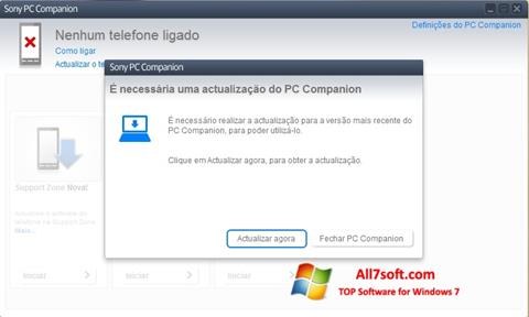 स्क्रीनशॉट Sony PC Companion Windows 7
