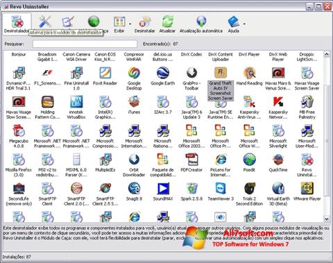 स्क्रीनशॉट Revo Uninstaller Windows 7